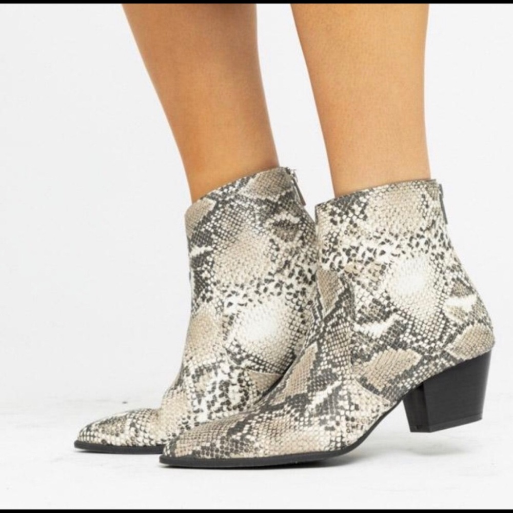 Snake Skin Booties